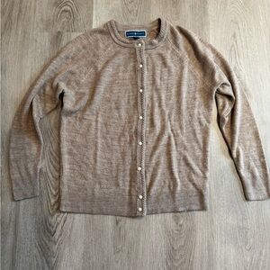 Karen Scott Women's Tan Button-Down Cardigan